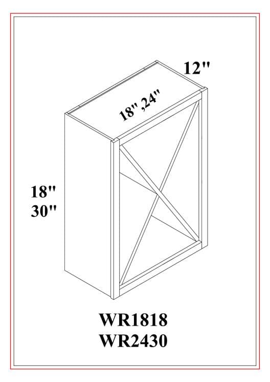 Kingston Oceanside Blue-Wine Rack Cube 18x18